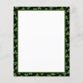 Cute & Elegant Dark Shamrock Pattern Green & Black (Voorkant)