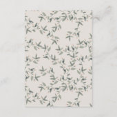 Cute Elegant Deer Floral Crest Wedding Reception Informatiekaartje (Achterkant)