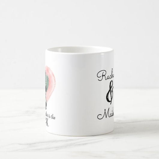 Cute Elegant Dpress Waterverf Dpress Cactus Pun Koffiemok (Center)