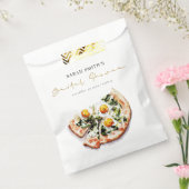 Cute Elegant Egg Basil Pizza Vrijgezellenfeest Par Bedankzakje (Gezegeld)