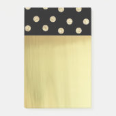 Cute Elegant Faux Gold Black Stippen Post-it® Notes (Voorkant)