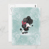 Cute elegant Franse poodle girly cartoon Briefkaart (Voorkant / Achterkant)