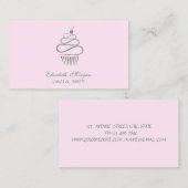 Cute Elegant Glitter Cupcake, Sweets Visitekaartje (Voorkant / Achterkant)