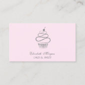 Cute Elegant Glitter Cupcake, Sweets Visitekaartje (Voorkant)
