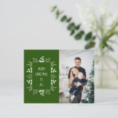 Cute Elegant Holiday Foto Feestdagenkaart (Staand voorkant)