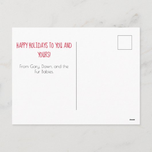 Cute Elegant Holiday Foto Feestdagenkaart (Achterkant)