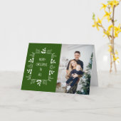 Cute Elegant Holiday Photo Card Kaart (Gele Bloem)