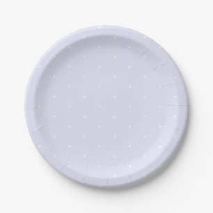 Cute elegant lavender lila witte piepkleine polka  papieren bordje