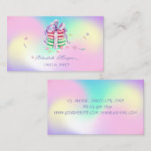 Cute Elegant Macarons, Sweets Bakery Holographic Visitekaartje (Voorkant / Achterkant)