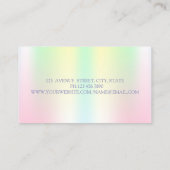 Cute Elegant Macarons, Sweets, Holographic Visitekaartje (Achterkant)