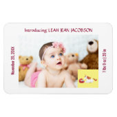 Cute Elegant New Baby Unicorn Birth Notice Magneet (Horizontaal)