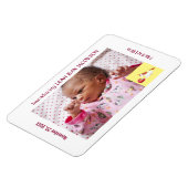Cute Elegant New Baby Unicorn Birth Notice Magneet (Linkerzijde)