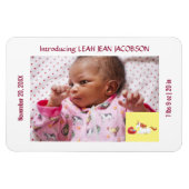 Cute Elegant New Baby Unicorn Birth Notice Magneet (Horizontaal)