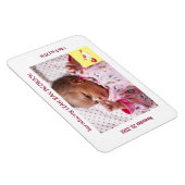 Cute Elegant New Baby Unicorn Birth Notice Magneet (Rechterzijde)