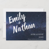 Cute Elegant onder de sterrenband Save The Date (Achterkant)