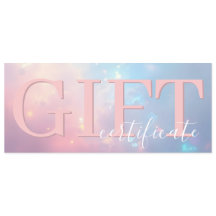 Cute Elegant Opal Pink Pastel Gift Certificate