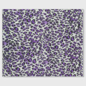 Cute Elegant Paars Leopard Animal Print Cadeaupapier (Vlak)