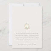 Cute Elegant Pastel Bird Foto geboorteaankondiging Bedankkaart (Achterkant)