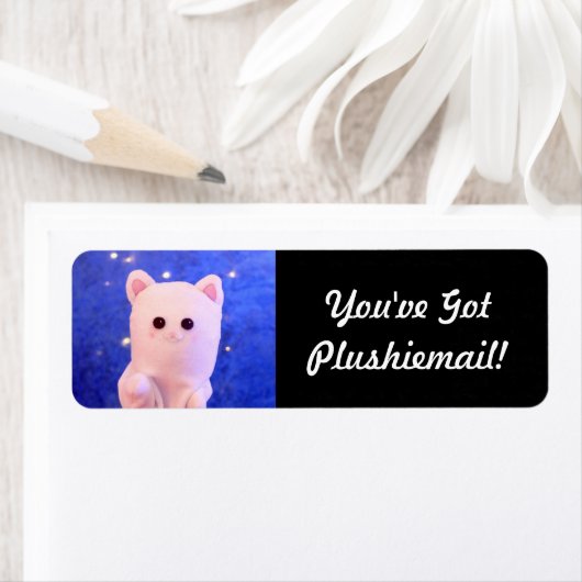 Cute Elegant Personalized Photo Mail Plushiemail Etiket (Insitu)
