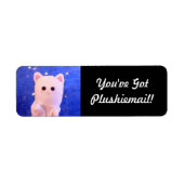 Cute Elegant Personalized Photo Mail Plushiemail Etiket (Voorkant)