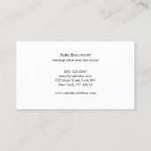 Cute Elegant Pink and White Stripes Visitekaartje (Achterkant)