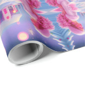 Cute Elegant Pink Girly Kerstmis Cadeaupapier (Rol Hoek)