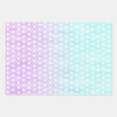 Cute Elegant Pink Violet Blue Pastel Ombre Inpakpapier Vel (Voorkant 3)