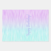 Cute Elegant Pink Violet Blue Pastel Ombre Inpakpapier Vel (Voorkant)
