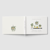Cute Elegant Potted Leafy Succulent Planten Weddin Gastenboek (Volledig)