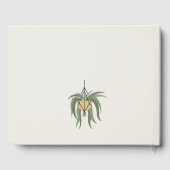 Cute Elegant Potted Leafy Succulent Planten Weddin Gastenboek (Achterkant)