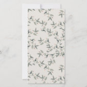 Cute Elegant Protant Women Foliage Baby shower Bedankkaart (Achterkant)