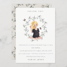 Cute Elegant Protant Women Foliage Baby shower