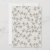 Cute Elegant Protant Women Foliage Baby shower Bedankkaart (Achterkant)