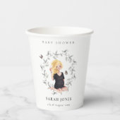 Cute Elegant Protant Women Foliage Baby shower Papieren Bekers (Voorkant)