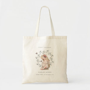 Cute Elegant Protant Women Foliage Baby shower Tote Bag