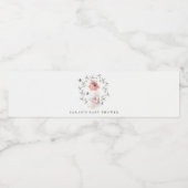 Cute Elegant Protant Women Foliage Baby shower Waterfles Etiket (Enkel label)