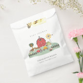 Cute Elegant Red Barnyard Boerderij Animal Baby sh Bedankzakje (Gezegeld)