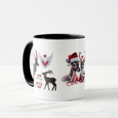 Cute & Elegant Reindeer "Love in Every Little Step Mok (Voorkant links)