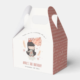 Cute Elegant Rust Boho Princess on Clouds Birthday Bedankdoosjes