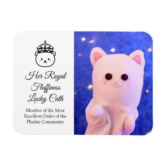 Cute Elegant Script Professional Royal Plushie Magneet (Horizontaal)