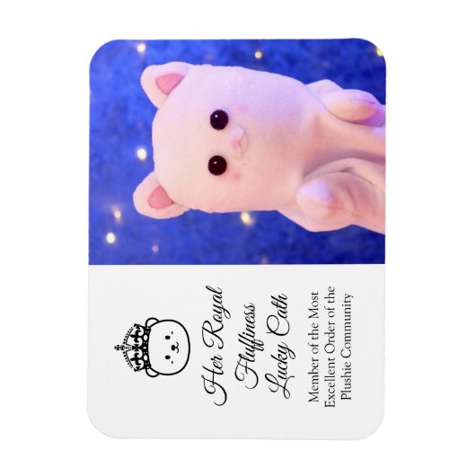Cute Elegant Script Professional Royal Plushie Magneet (Verticaal)