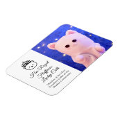 Cute Elegant Script Professional Royal Plushie Magneet (Linkerzijde)