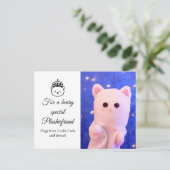 Cute Elegant Script Professional Royal Plushiemail Briefkaart (Staand voorkant)