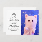 Cute Elegant Script Professional Royal Plushiemail Briefkaart (Voorkant / Achterkant)
