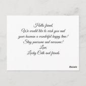 Cute Elegant Script Professional Royal Plushiemail Briefkaart (Achterkant)