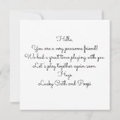 Cute Elegant Simple Minimalist Heart Photo Card (Achterkant)