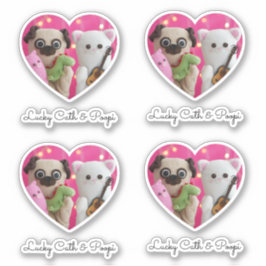 Cute Elegant Simple Minimalist Heart Photo Sticker