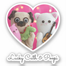 Cute Elegant Simple Minimalist Heart Photo Sticker