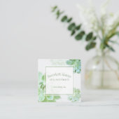 Cute Elegant Succulent Vierkante Visitekaartje (Staand voorkant)