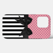Cute elegant trendy strept polka punts patroon Case-Mate iPhone case (Achterkant (horizontaal))